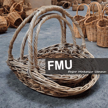 Flower basket with handle