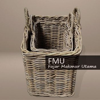 Wicker fire log basket