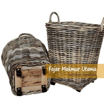 Rattan basket with wheel | indonesian rattan baskets