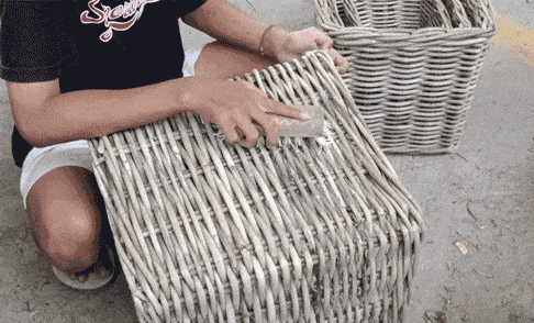 Rattan basket Planter