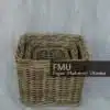 rattan basket square