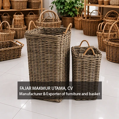 Rattan basket umbrela