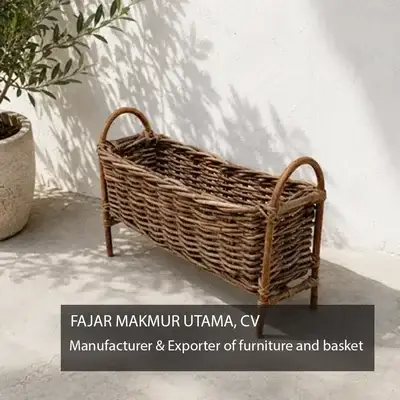rattan planter rectangular