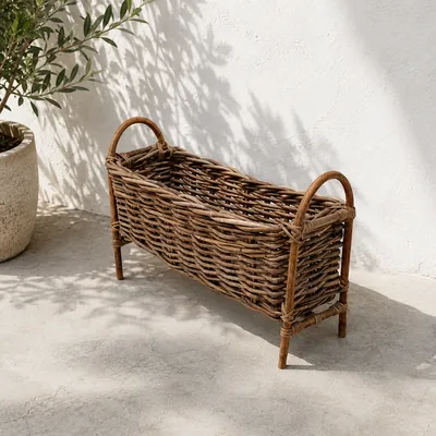 rattan planter rectangular