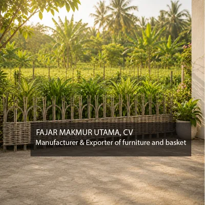 Woven Rattan Cover Planter