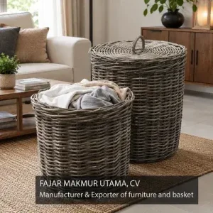 rattan basket laundry