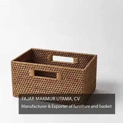 rattan basket storage